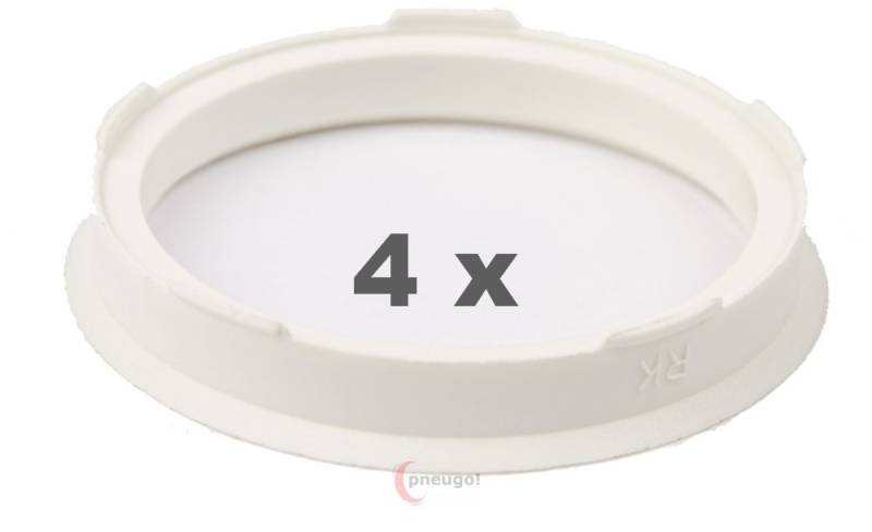 4 Zentrierringe f??r Alufelgen 67.00 mm auf 58.10 mm Kunststoff (67,00/58,10) von pneugo!