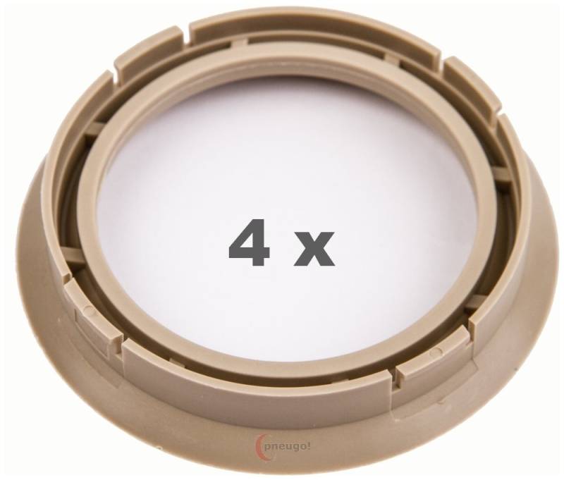 4 Zentrierringe f??r Alufelgen 72.50 mm auf 57.10 mm Kunststoff (72,50/57,10) von pneugo!