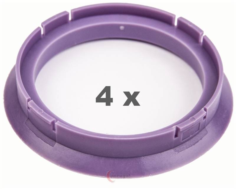 4 Zentrierringe f??r Alufelgen 72.50 mm auf 60.10 mm Kunststoff (72,50/60,10) von pneugo!