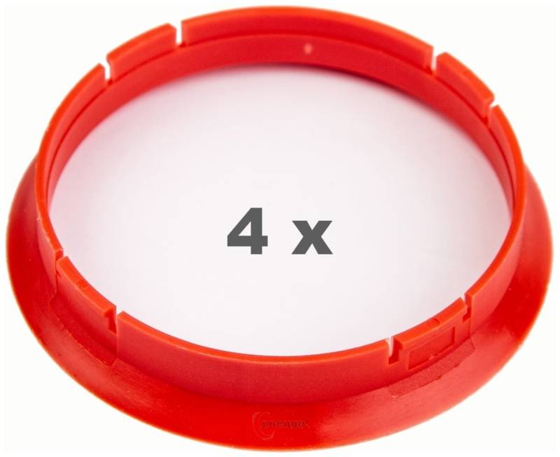4 Zentrierringe f??r Alufelgen 72.50 mm auf 69.10 mm Kunststoff (72,50/69,10) von pneugo!