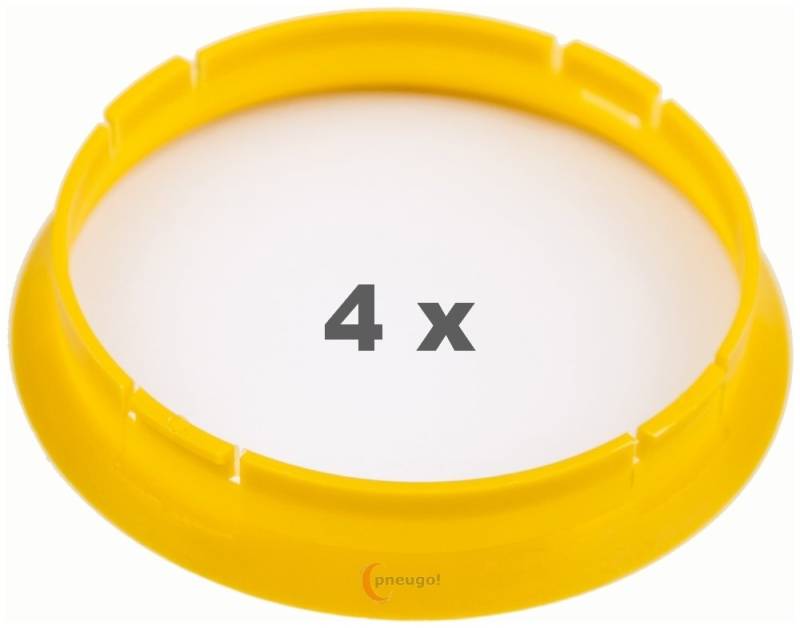 4 Zentrierringe f??r Alufelgen 72.50 mm auf 71.60 mm Kunststoff (72,50/71,60) von pneugo!