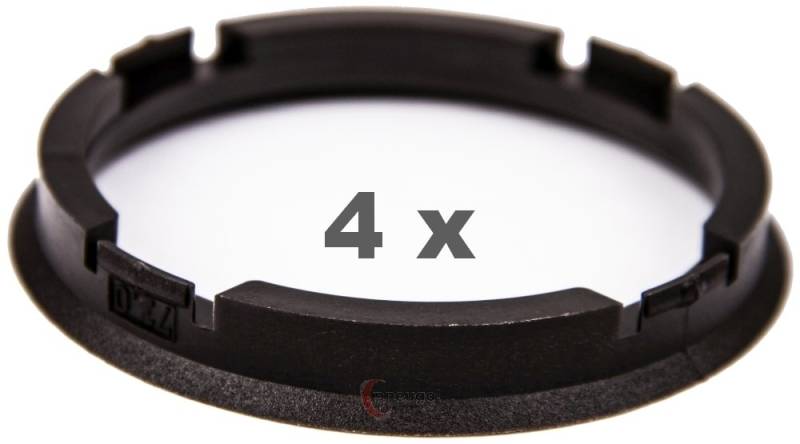 4 Zentrierringe f??r Alufelgen 73.00 mm auf 63.40 mm Kunststoff (73,00/63,40) von pneugo!