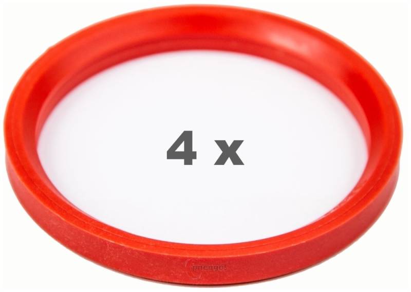 4 Zentrierringe f??r Alufelgen 76.00 mm auf 63.40 mm Kunststoff (76,00/63,40) von pneugo!