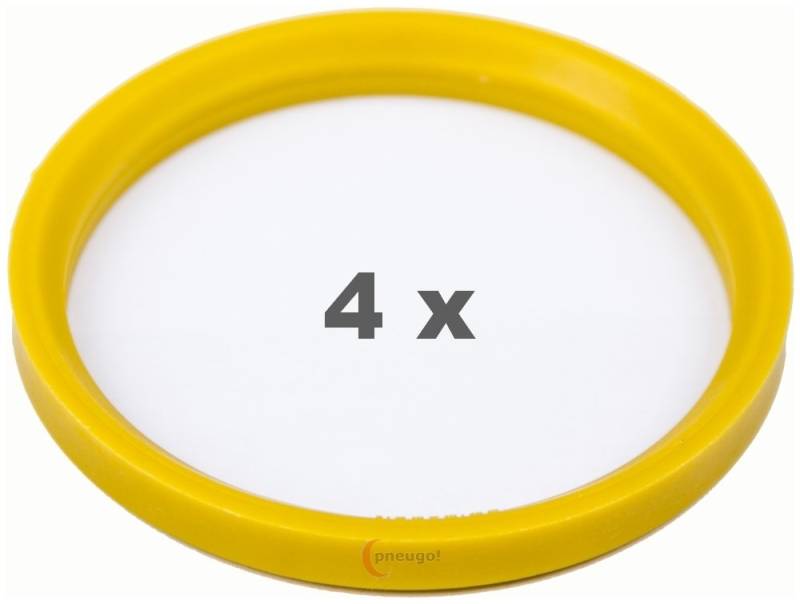 4 Zentrierringe f??r Alufelgen 76.00 mm auf 65.10 mm Kunststoff (76,00/65,10) von pneugo!