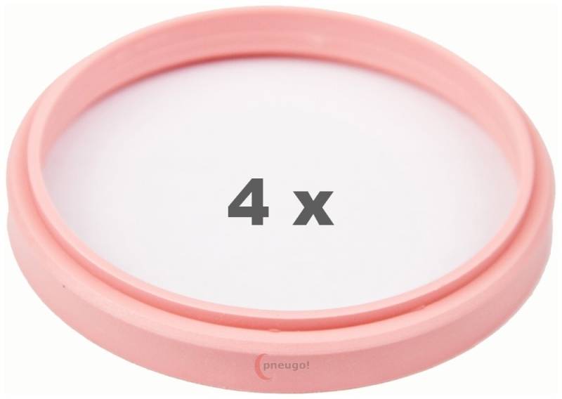 4 Zentrierringe f??r Alufelgen 76.00 mm auf 66.50 mm Kunststoff (76,00/66,50) von pneugo!