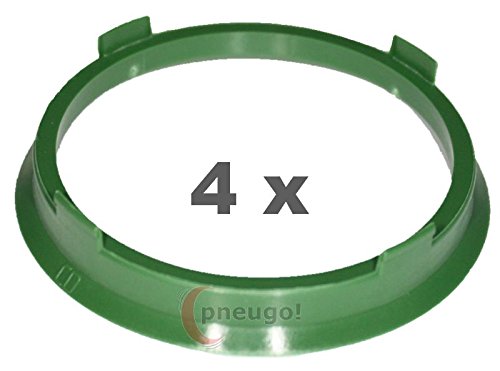 4 Zentrierringe für Alufelgen 67.10 mm auf 60.10 mm Kunststoff (67,10/60,10) von pneugo!