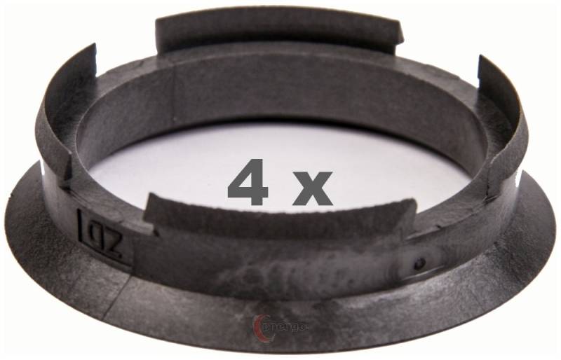 4 Zentrierringe für Alufelgen 63.40 mm auf 54.10 mm Kunststoff (63,40/54,10) von pneugo!