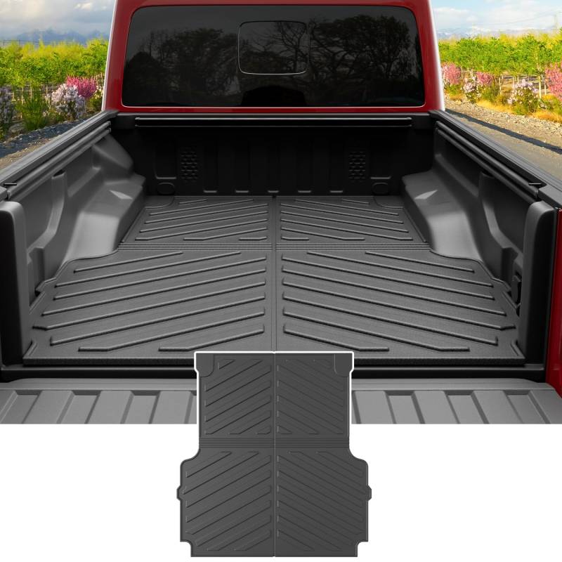 powoq Passend für 2020–2023 Jeep Gladiator JT Pickup Truck Bettmatte TPE Material Allwetter-Bettauskleidung LKW-Matte 1,5 m für 2020 2021 2022 2023 Jeep Gladiator Zubehör von powoq