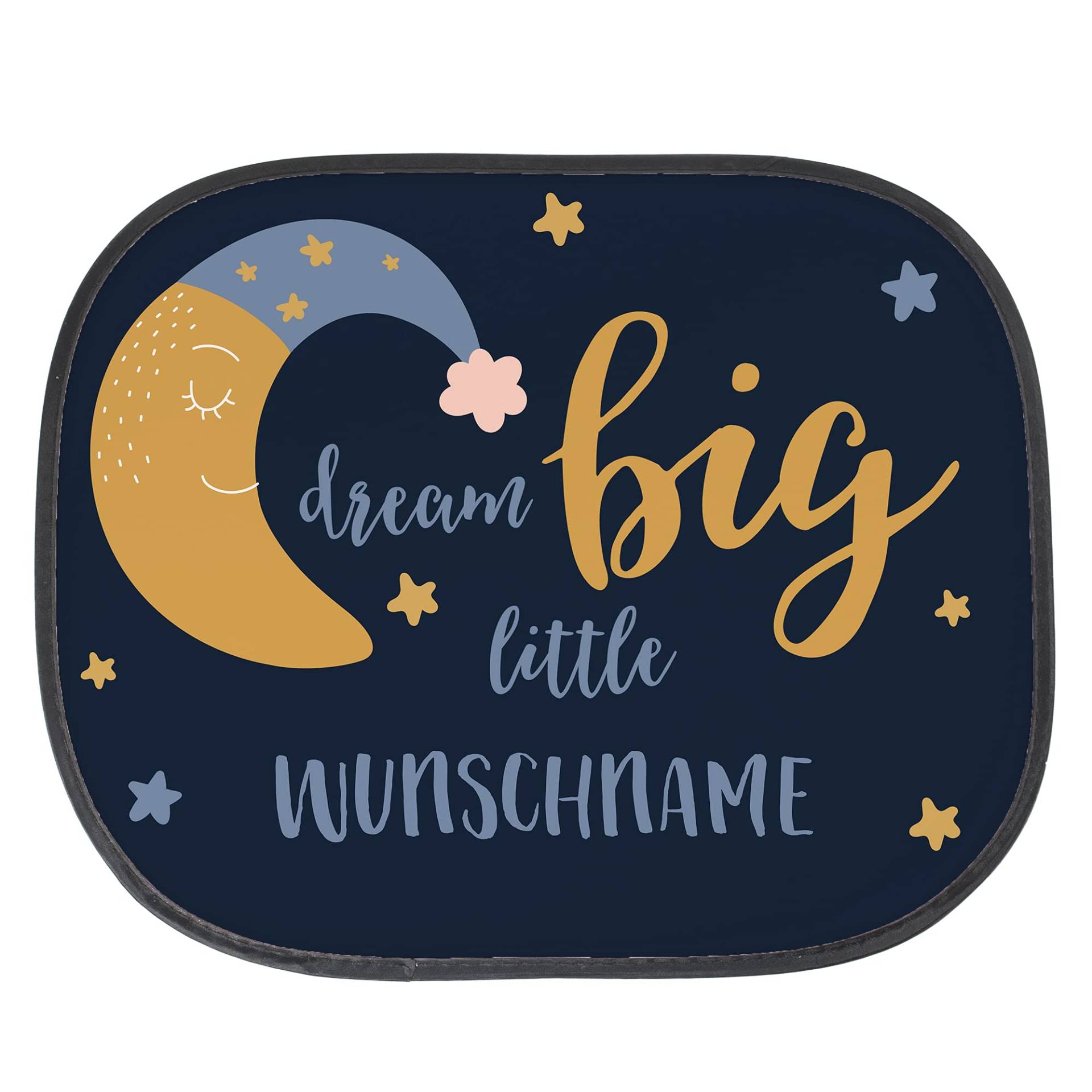 printplanet® - Autosonnenschutz mit Name Bedrucken - Sonnenblende selbst gestalten - Motiv: Dream Big von printplanet