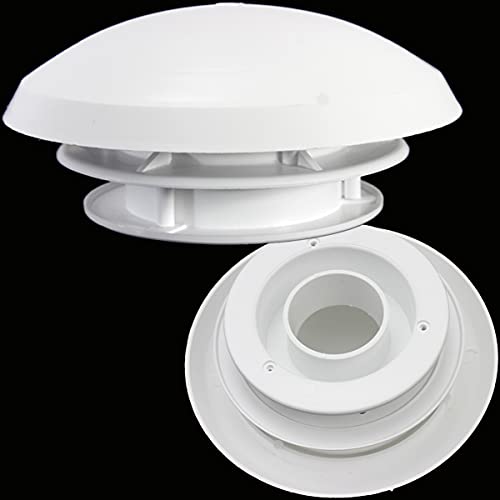 pro-Styling Dachlüfter Pilzlüfter Wohnwagen Wohnmobil Caravan Boot weiß 2 TLG. mit 60 mm Schlauchanschluss von pro-Styling design for perfection