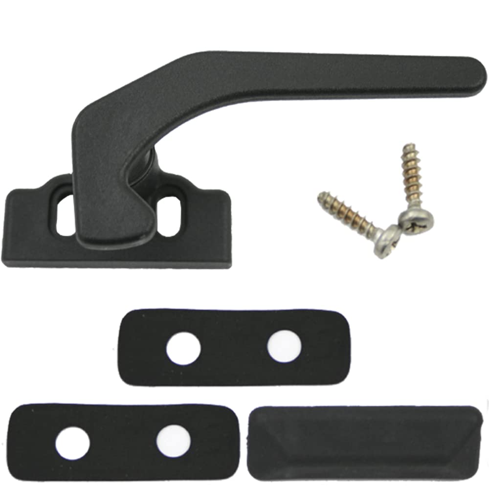 pro-Styling Fenstergriff / Fensterriegel schwarz für Wohnwagen, Wohnmobil - Kunststoff mit Befestigungsgegenstück und Gummidichtung von pro-Styling