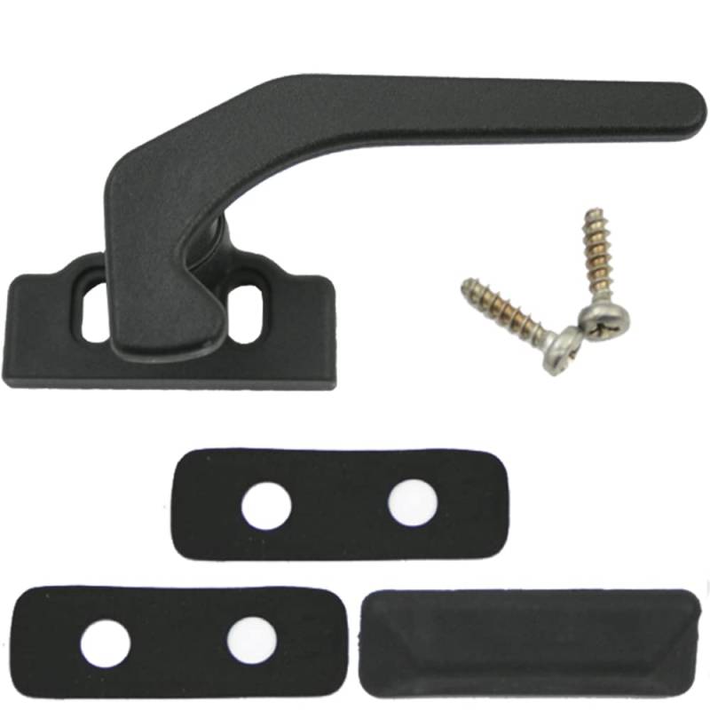 pro-Styling Fenstergriff / Fensterriegel schwarz für Wohnwagen, Wohnmobil - Kunststoff mit Befestigungsgegenstück und Gummidichtung von pro-Styling