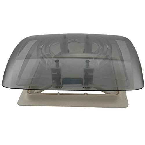 pro-Styling MPK Vision Vent S eco getönte Klarglas Dachluke Dachfenster Dachhaube 28 x 28 mit Rollo + Netz (Schwarz, Aerodynamisch, Kunststoff, Schraubmontage, Auto, Van, Geländewagen) von pro-Styling