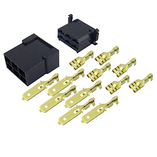 pro-Styling Universal 6-poliger sechs Kontakt Stecker Anschlussstecker 12 24 Volt KFZ PKW LKW Motorrad Trecker Oldtimer usw. von pro-Styling