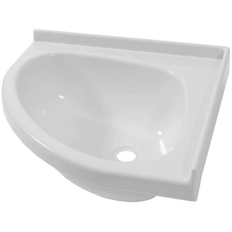 Waschbecken Eckwaschbecken Wohnmobil Wohnwagen Caravan Camping Boot 345 x 345 x145 mm oval weiß von pro-Styling design for perfection