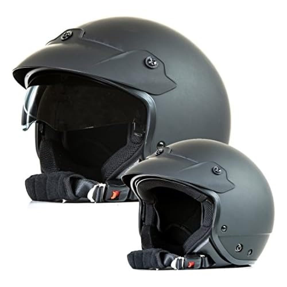 protectWEAR Jethelm Motorradhelm mit integrierten Sonnenvisier und Schild H740 - S protectWEAR Jethelm Motorradhelm mit integrierten Sonnenvisier und Schild H740 - S von protectWEAR