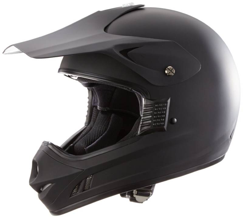 Protectwear H610-MS-L Crosshelm Endurohelm, Größe L, Einfarbig Schwarz-Matt von protectWEAR