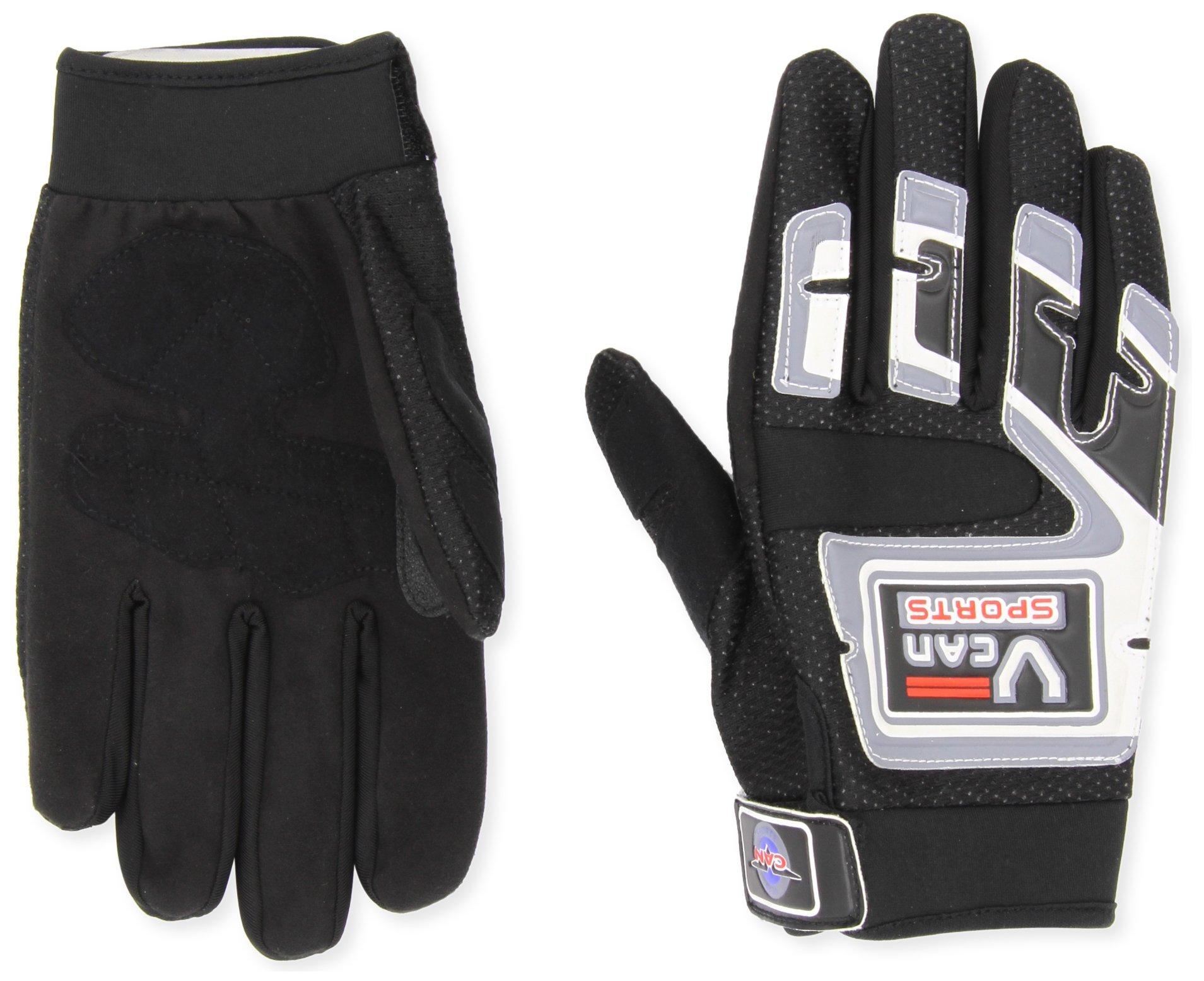 Protectwear Crosshandschuhe, Downhillhandschuhe, BMX-Handschuhe aus Reißfestem Textil mit Kunstoffaufsätzen, Schwarz/Weiß, S Protectwear Crosshandschuhe, Downhillhandschuhe, BMX-Handschuhe aus Reißfestem Textil mit Kunstoffaufsätzen, Schwarz/Weiß, S von protectWEAR