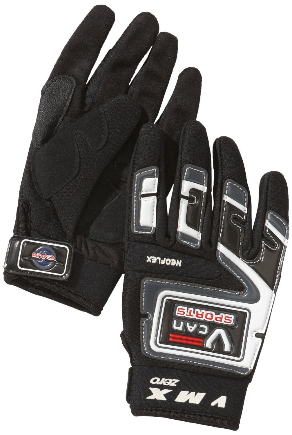 Protectwear Crosshandschuhe, Downhillhandschuhe, BMX-Handschuhe aus Reißfestem Textil mit Kunstoffaufsätzen, Schwarz/Weiß, XL Protectwear Crosshandschuhe, Downhillhandschuhe, BMX-Handschuhe aus Reißfestem Textil mit Kunstoffaufsätzen, Schwarz/Weiß, XL von protectWEAR