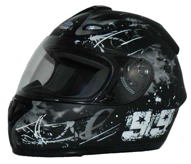 Protectwear Motorradhelm FS-801, Design 99, matt-schwarz, XL von protectWEAR