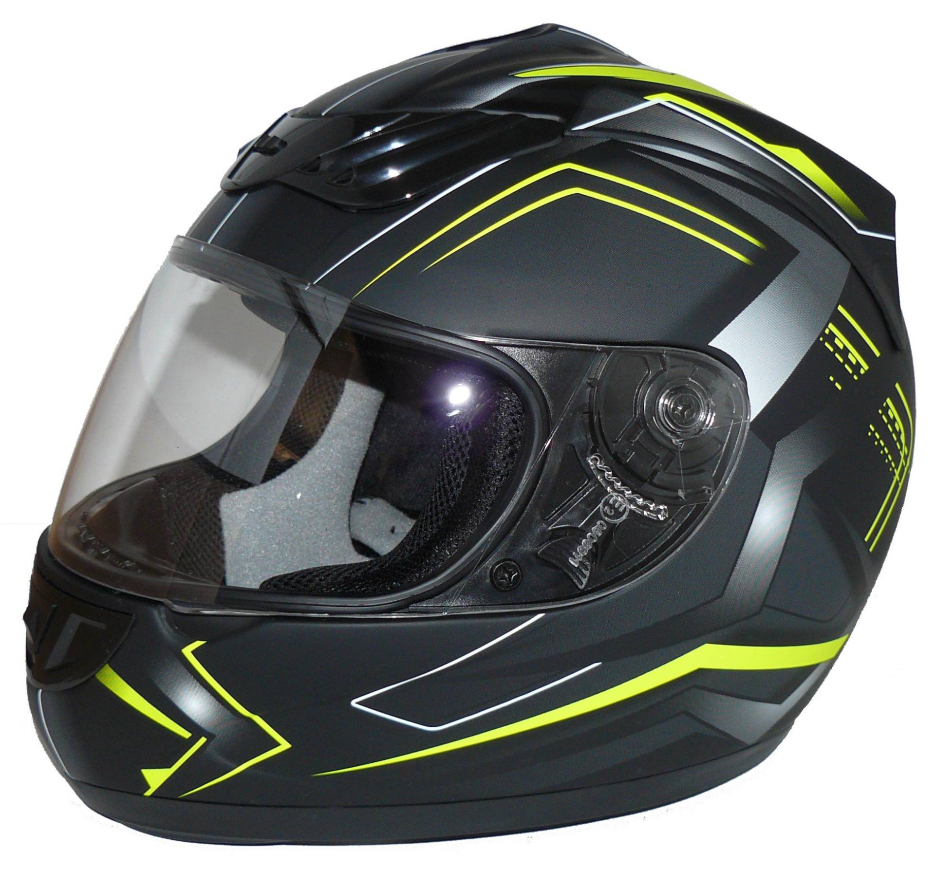 protectWEAR Motorradhelm H510 Arrow schwarz matt/neon gelb - XL von protectWEAR