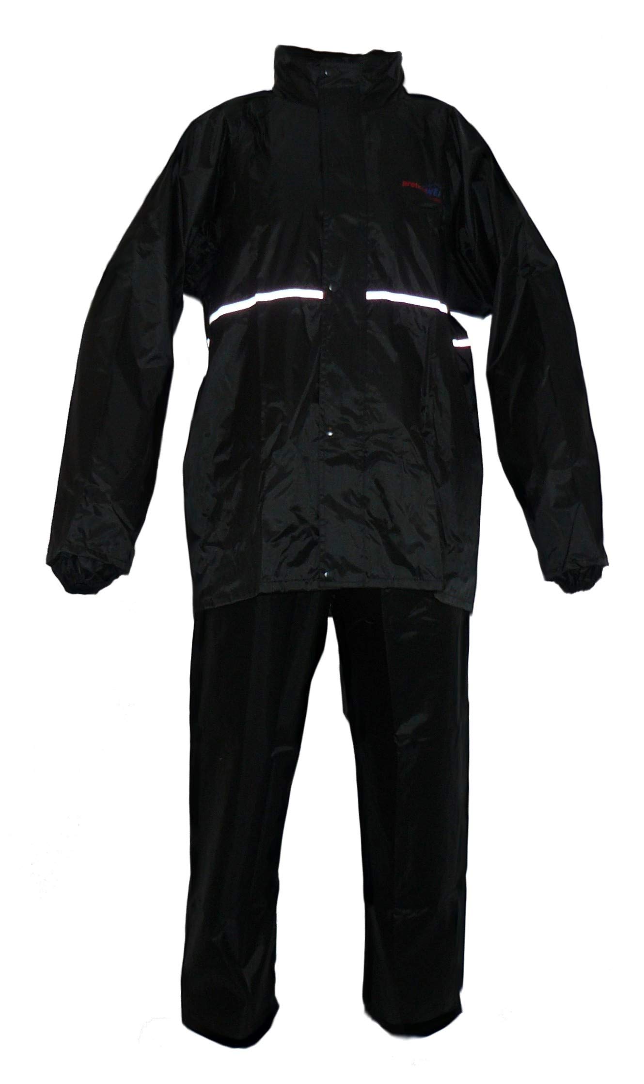 ProtectWEAR Motorradregenkombi, Regenanzug, 2-teilig, glanz-schwarz RK-RS11 (M) von ProtectWEAR