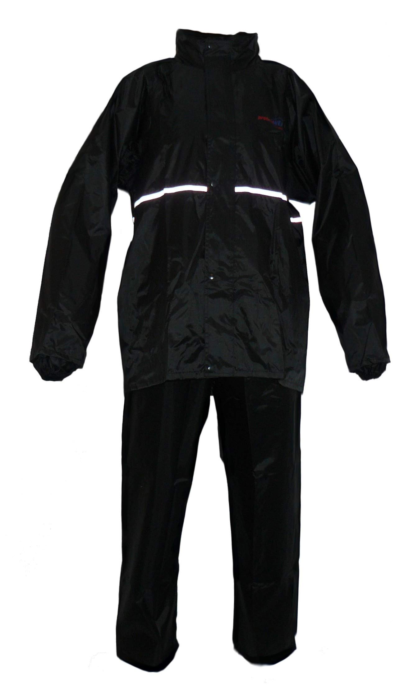 protectWEAR Motorradregenkombi, Regenanzug, 2-teilig, glanz-schwarz RK-RS11 (M) von protectWEAR