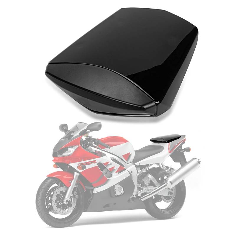 Sitzkappe Rücksitzbezug Verkleidung für Yamaha YZF R6 2003 2004 2005, PSLER Rücksitzabdeckung Soziusabdeckung Heckspoilerschutz Motorradzubehör(Schwarz) von psler