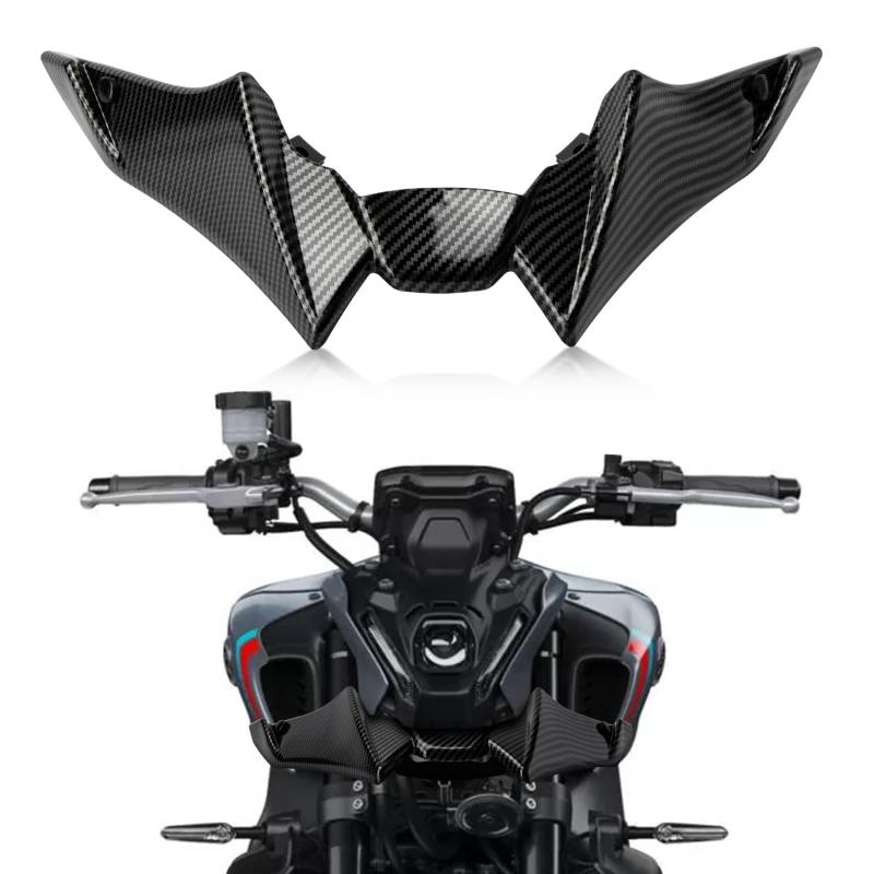 Frontverkleidung Spoiler Schnabel Nose Cone Verlängerung Cover Extender für Yamaha MT09 V3 2022-2023, PSLER Aerodynamische Flügel Deflektor Cowl Trim Zubehör(Carbonfaser) von PSLER