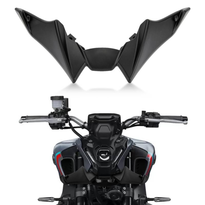 Frontverkleidung Spoiler Schnabel Nose Cone Verlängerung Cover Extender für Yamaha MT09 V3 2022-2023, PSLER Aerodynamische Flügel Deflektor Cowl Trim Zubehör(Mattschwarz) von PSLER