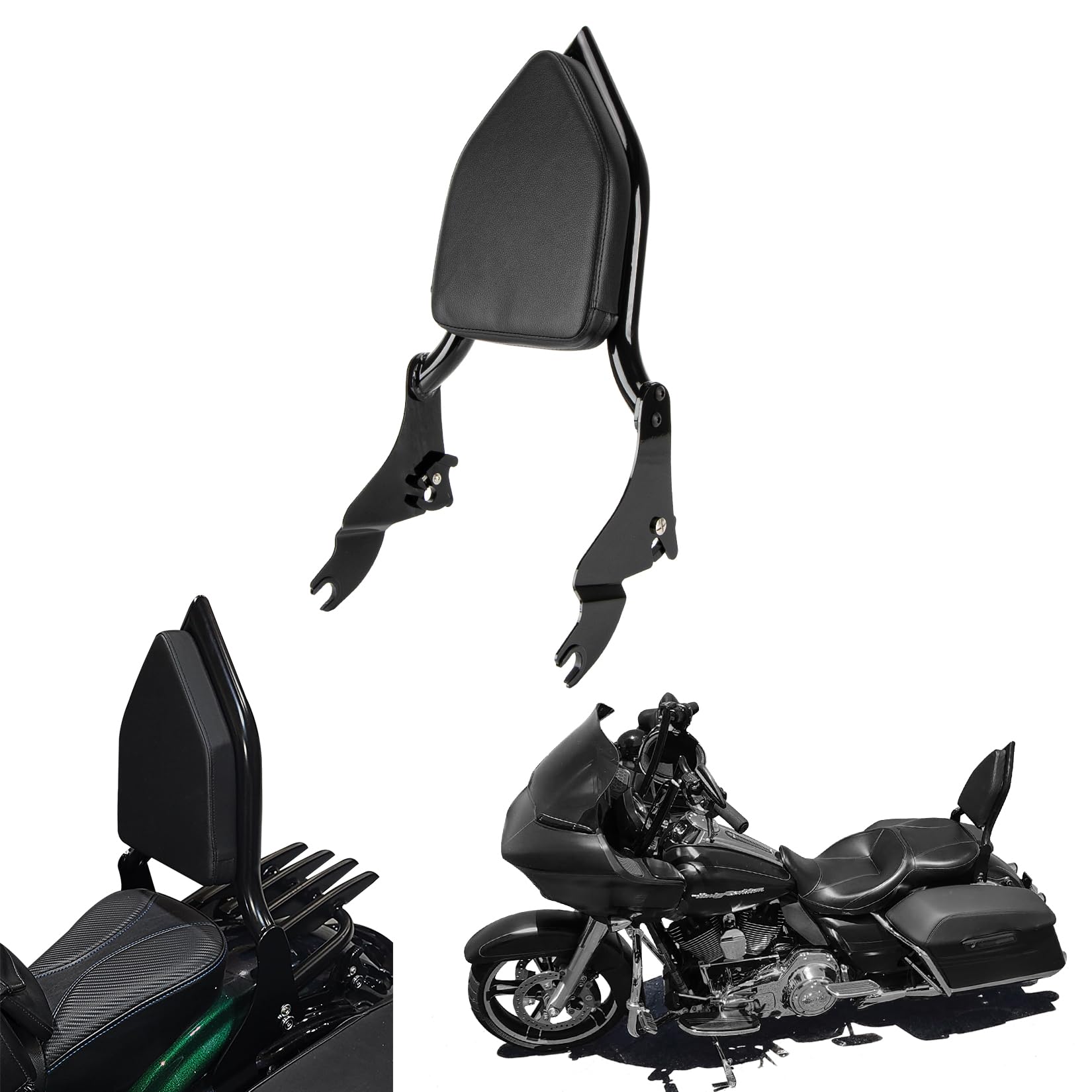 Motorrad Abnehmbare Sissybar Rückenlehne Beifahrer Zweck Sitz Rückenlehne Kissen Verstellbar Klappbar Abnehmbar für Touring Street Glide Electra Glide Road Glide Road King 2009-2023 Motorrad Abnehmbare Sissybar Rückenlehne Beifahrer Zweck Sitz Rückenlehne Kissen Verstellbar Klappbar Abnehmbar für Touring Street Glide Electra Glide Road Glide Road King 2009-2023 von psler