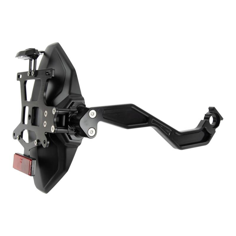 Motorrad Kotflügel Schutzblech hinten mit Nummernschildhalterung für CB650R CB650F CBR650R CBR650F Alle Jahre, PSLER Motorrad Heck Reifen Rad Kotflügel Schutz Halterung Zubehör(Schwarz) von PSLER