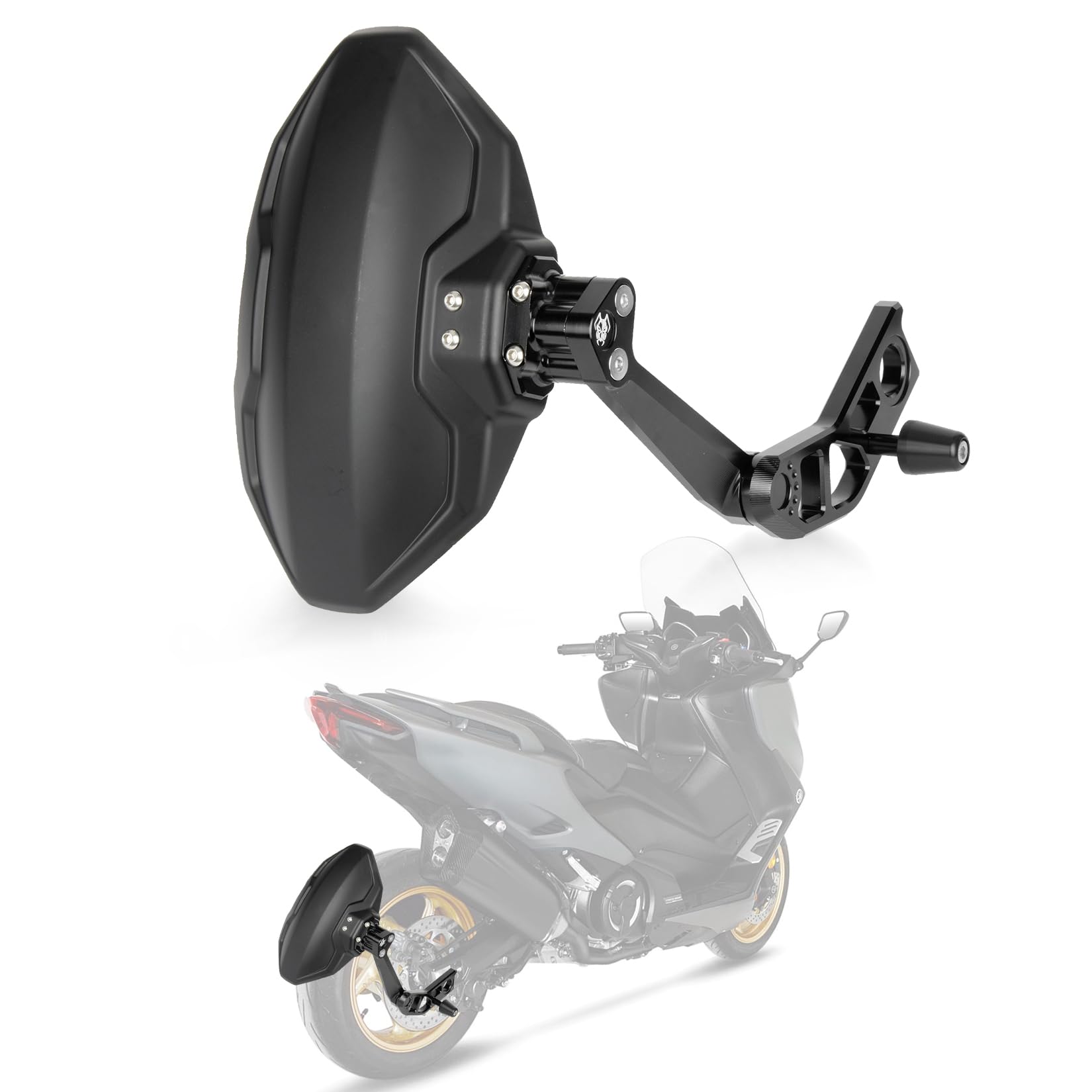Motorrad Kotflügel hinten Schutzblech für Yamaha T-MAX 560 Tech Max 2022-2023, PSLER Motorrad Heck Reifen Rad Kotflügel Schutz Halterung Zubehör(Mattschwarz) von PSLER