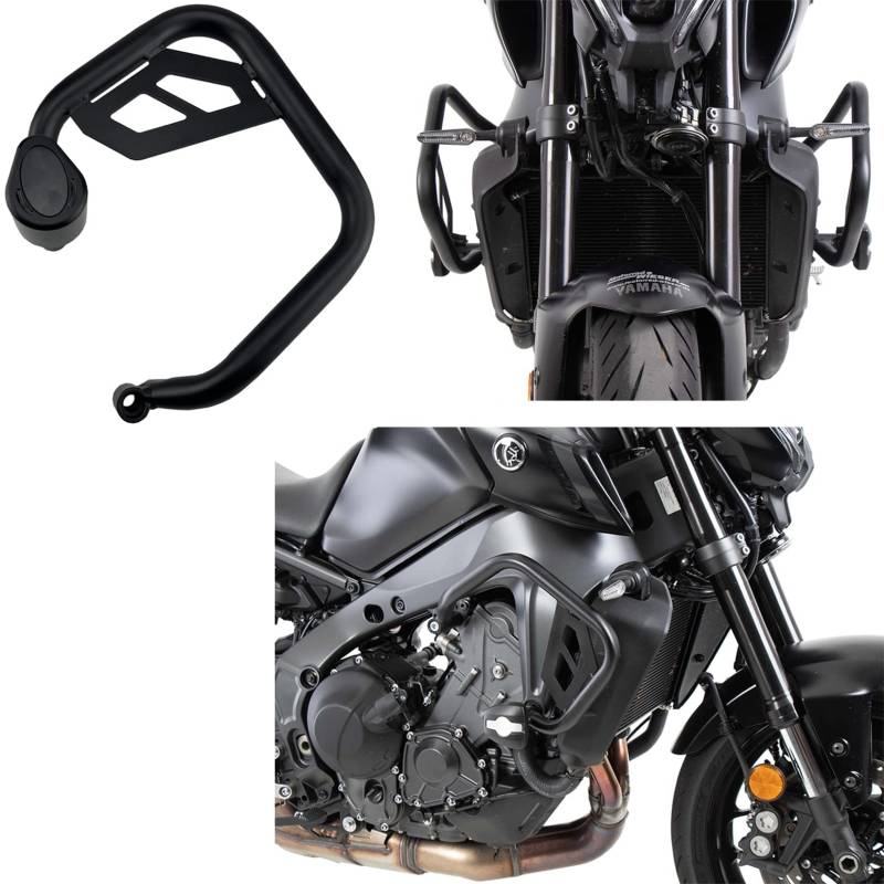 Motorrad Motor Stoßstangenschutz, PSLER Motorstoßstangen oberer und unterer Sturzbügel für Yamaha MT09 2020 2021 2022 von psler