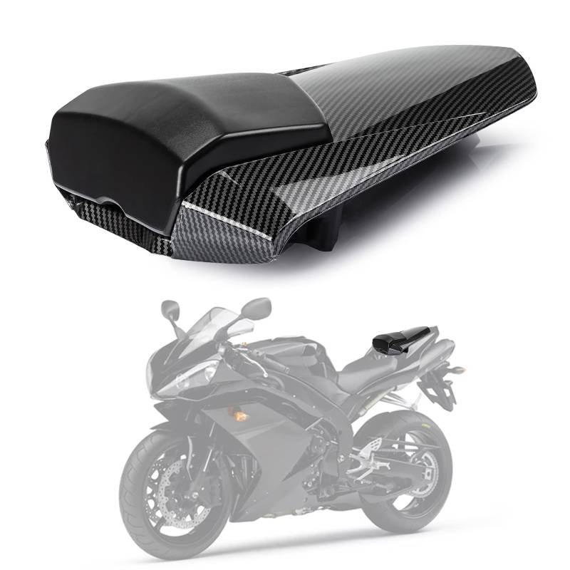 Motorrad Passagier Hinten Beifahrer Sitz Motor Verkleidung Hard Cover für Yamaha YZF R1 2007-2008 (Kohlenstoff) von PSLER