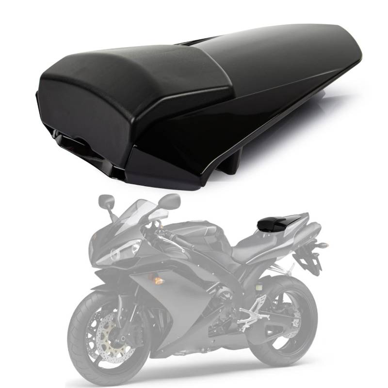 Motorrad Passagier Hinten Beifahrer Sitz Motor Verkleidung Hard Cover für Yamaha YZF R1 2007-2008 (Schwarz) von PSLER