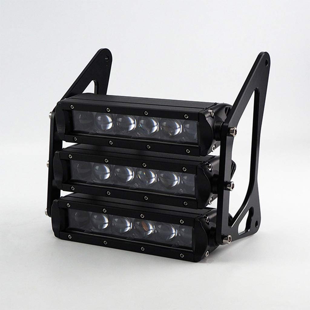Motorrad Retro-Dreistock-LED-Scheinwerfer Verkleidung Scheinwerfer Lampe für MSX125 MSX125SF (Schwarz) von PSLER