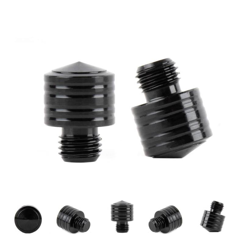 Motorrad Rückspiegel M8 Schraubkappen, PSLER 2Stk 8mm Spiegelhalter-Schrauben für die meisten Motorräder CNC Aluminium Ersatz-Zubehör(2 x Im Uhrzeigersinn) von PSLER