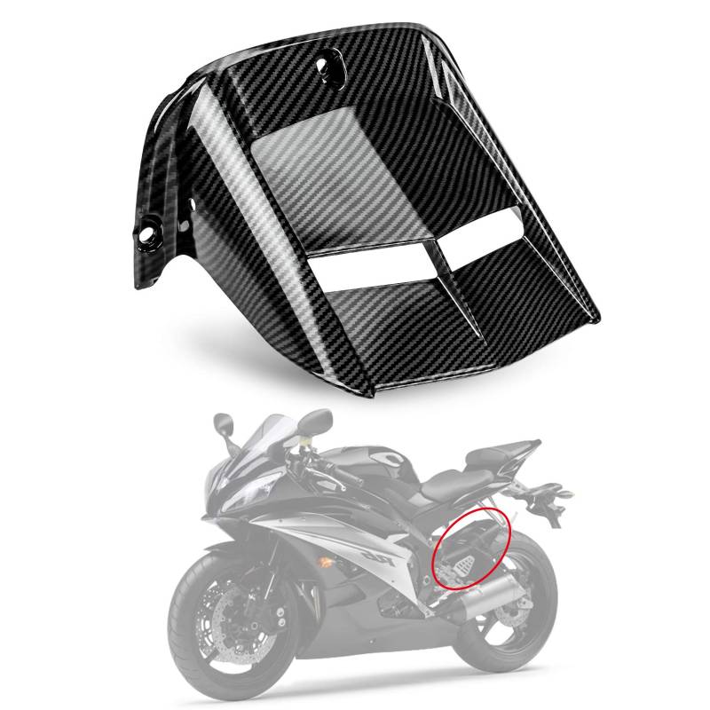 Motorrad Schmutzfänger, PSLER Motorrad Kotflügel, Hinterrad Kotflügelschutz Reifenschutz Hinten für YZF R6 600 2006-2016(Kohlenstoff) von PSLER