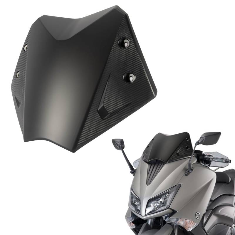 Motorrad-Windschutzscheibe, PSLER Windabweiser, Frontscheibe, Verkleidung für TMAX 530 2012-2016 (mattschwarz) von PSLER