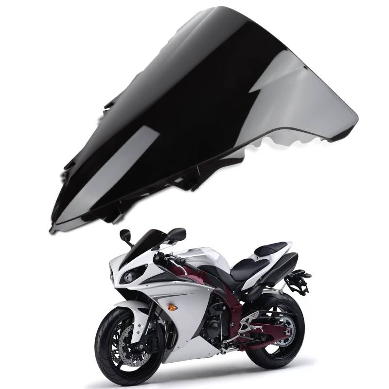 Motorrad Windschutzscheibe Shield Wind Screen Windschutzscheibe für Yamaha YZF R1 2009-2014 (Iridium) von PSLER