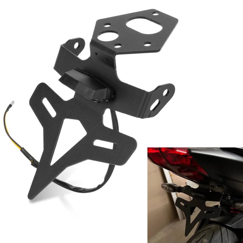 PSLER Nummernschildhalterung Halterung für Street Triple 765R 765RS 2020 2021 2022 2023 2024, Heckfender Rahmen Hinten Motorrad Zubehör von PSLER
