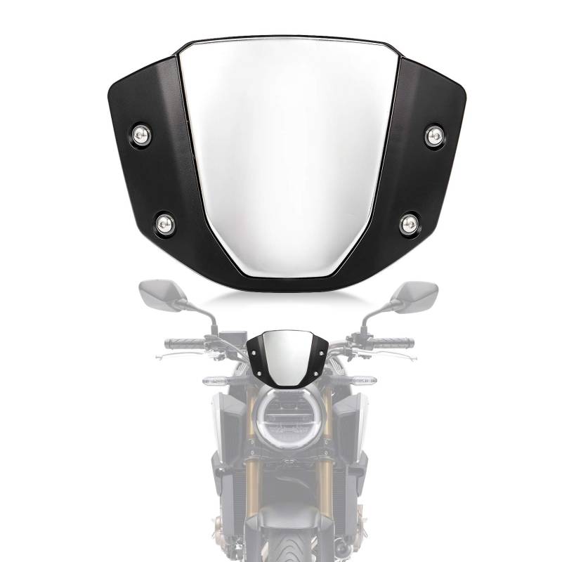 Motorrad Windschutzscheibe Shield Wind Screen Windschutzscheibe für CB650R 2019 2020 2021 2022 2023(Blau) von psler