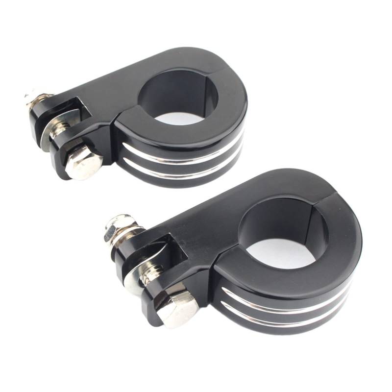 PSLER 38 mm Fußrasten Montageklemme Highway Foot Peg P-Clamp Montage Kit Motorschutz Fußrasten Montagesatz Kompatibel mit Touring Road King Motorstangen Schwarz von PSLER