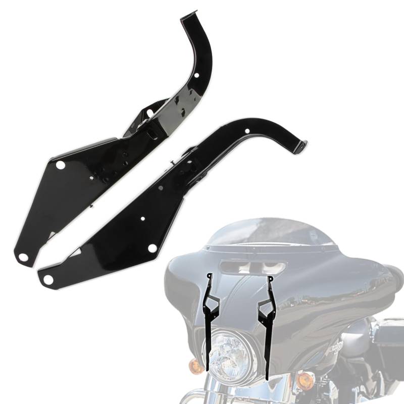 PSLER Batwing-Kopf-Außenverkleidungs-Stützhalterung Robustes Aerodynamisches Flügelspoiler-Verkleidungszubehör für Electra Glide FLHT Street Glide FLHX 1996–2013 von PSLER