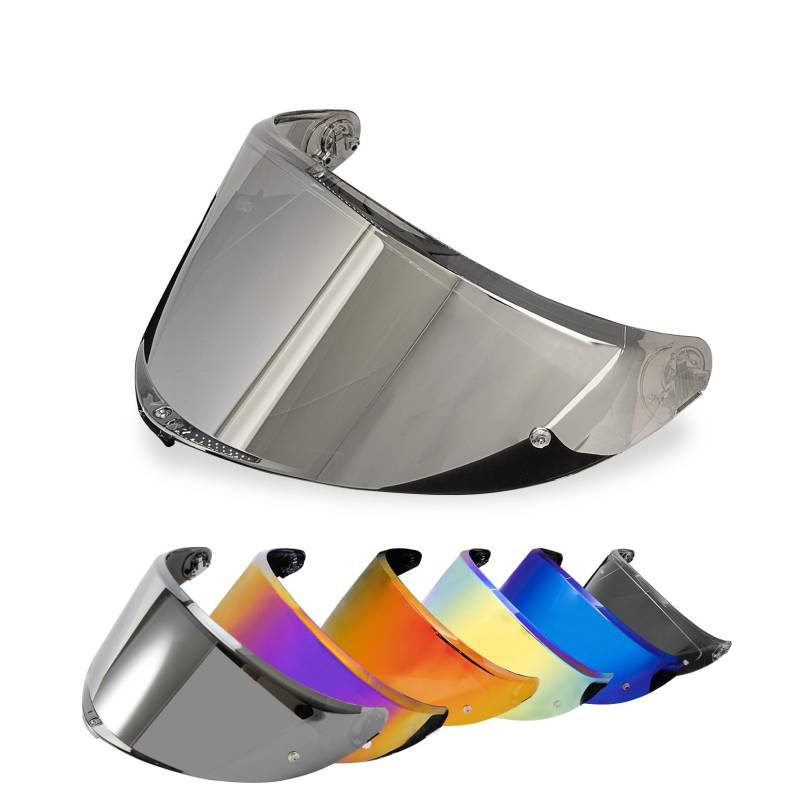 PSLER Helmvisier für K6 K6s, Helmgesichtsschutz Getöntes Visier Motorradhelm Zubehör Ersatz für K6 K6s(Transparentes Silber) von PSLER
