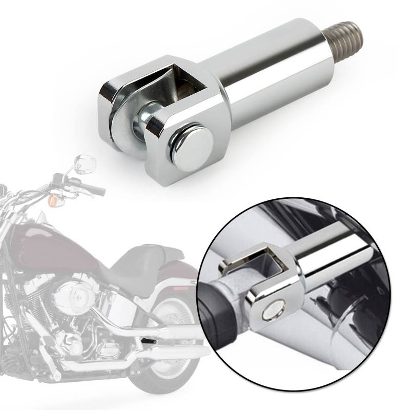 PSLER Hintere Beifahrerfußrasten Stützhalterung Motorrad Fußstütze Gabelkopf Kits für Fatboy Heritage Softail FXST FLSTF FLSTSB 2000-2006, Chrom von PSLER