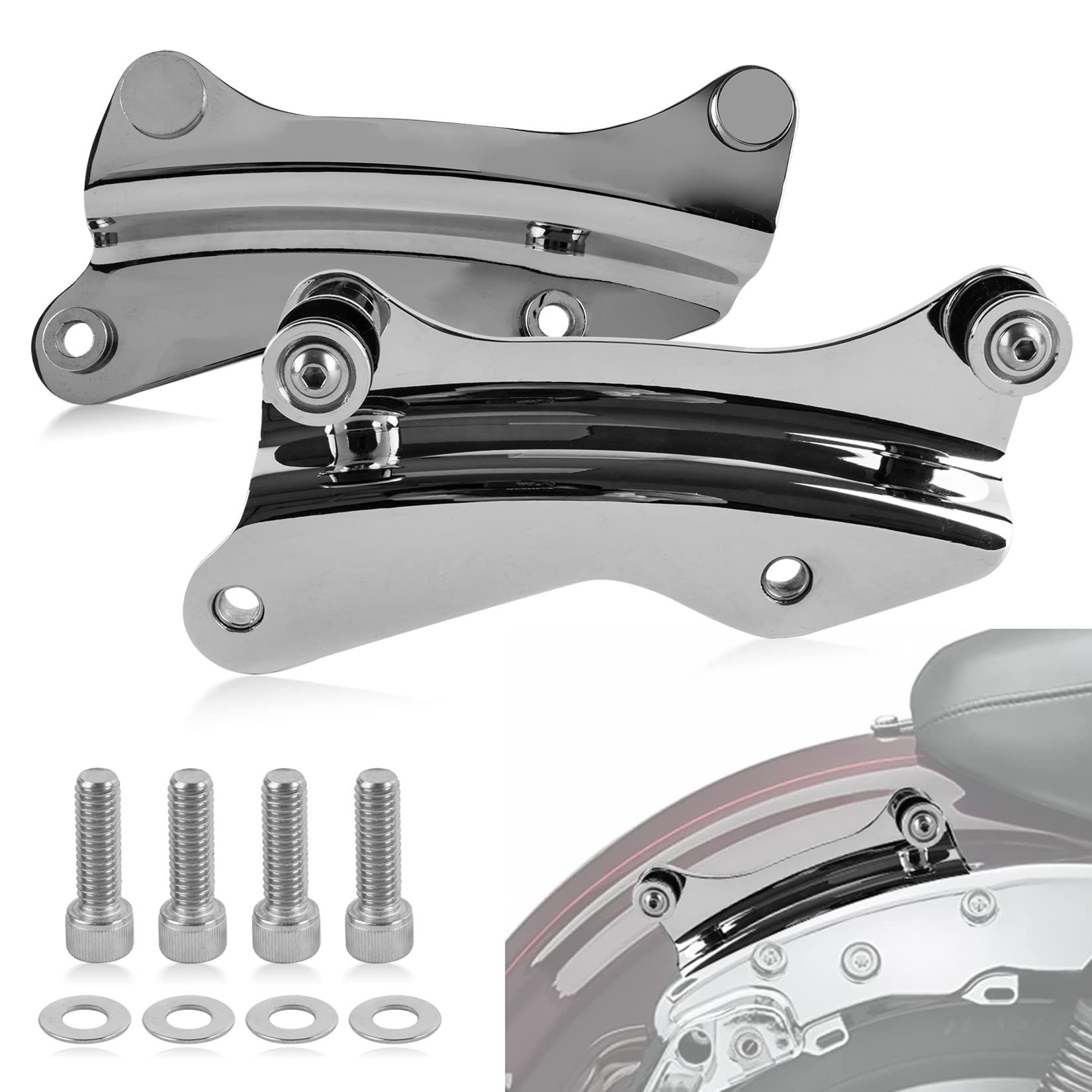 PSLER Motorrad-4-Punkt-Docking-Hardware-Kit passend für Street Glide Electra Glide Road King Road Glide Touring 2014–2022, Chrom PSLER Motorrad-4-Punkt-Docking-Hardware-Kit passend für Street Glide Electra Glide Road King Road Glide Touring 2014–2022, Chrom von PSLER