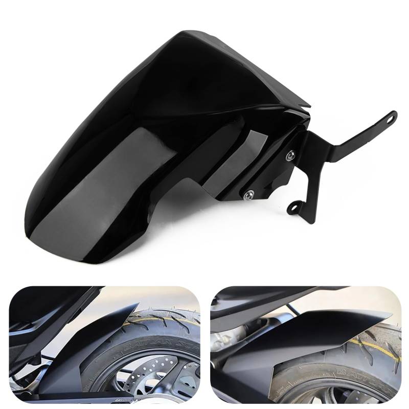 PSLER Motorrad Kotflügelschutzblech Hinten für Tmax 530 DX SX 2017-2019 TMAX 560 2020-2024 Hinterrad Spritzschutz Schutzblech Schmutzfänger Protektor Abdeckung Verkleidung Cowl(Schwarz Glänzend) von PSLER