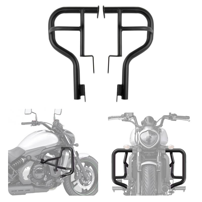 PSLER Motorrad Stoßstange Motorschutz Sturzbügel für Vulcan S VN650 EN650 S650 2015-2023, Freeway Sturzbügel Puffer Karosserierahmen Protektor Zubehör von PSLER